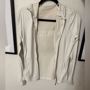 Lululemon White Define Jacket with Hood